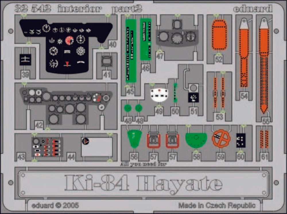 Ki-84 Hayate interior f��r Hasegawa Bausatz