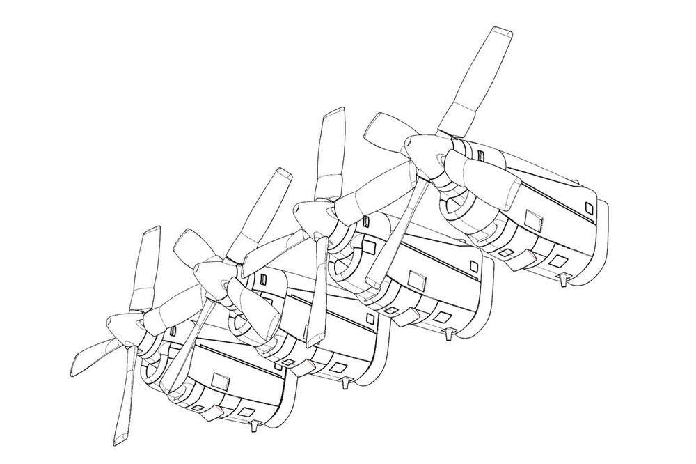 C-130 E-H engine set (Italeri kit)