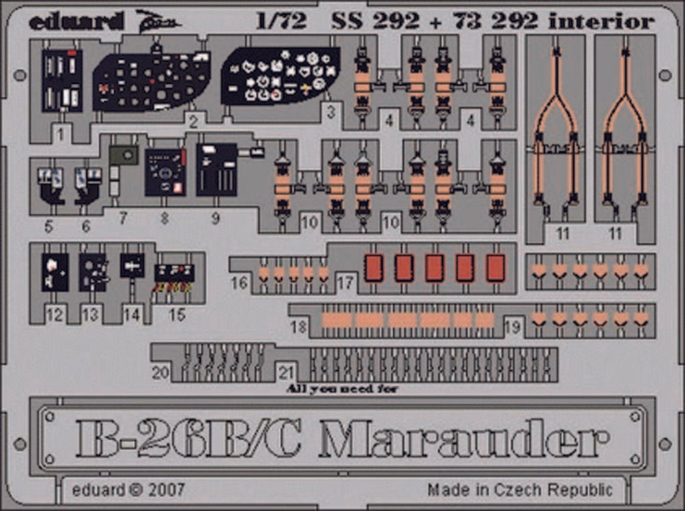 B-26B/C Marauder interior f��r Hasegawa-Bausatz