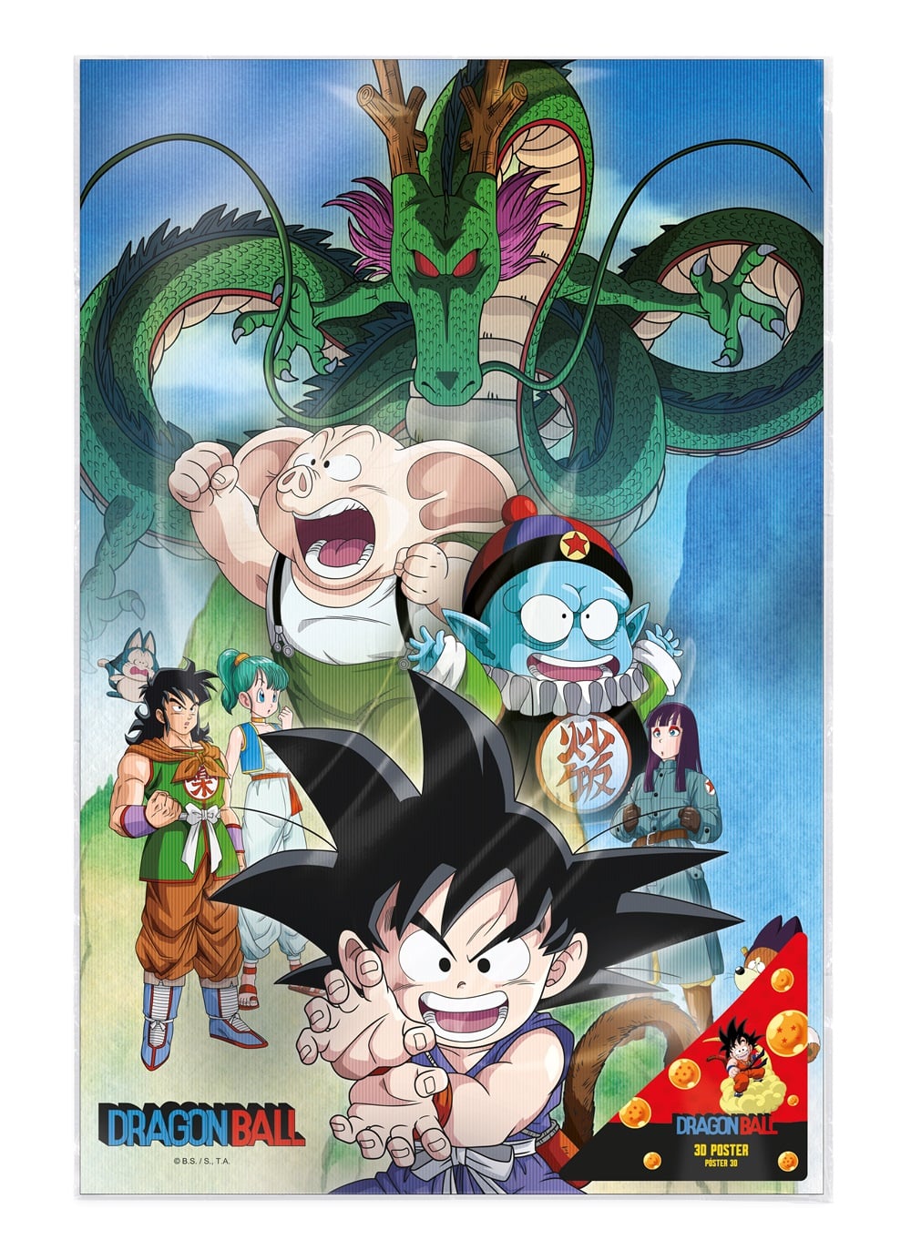 DRAGON BALL - Shenron & Heroes - Poster 3D - 58x38cm