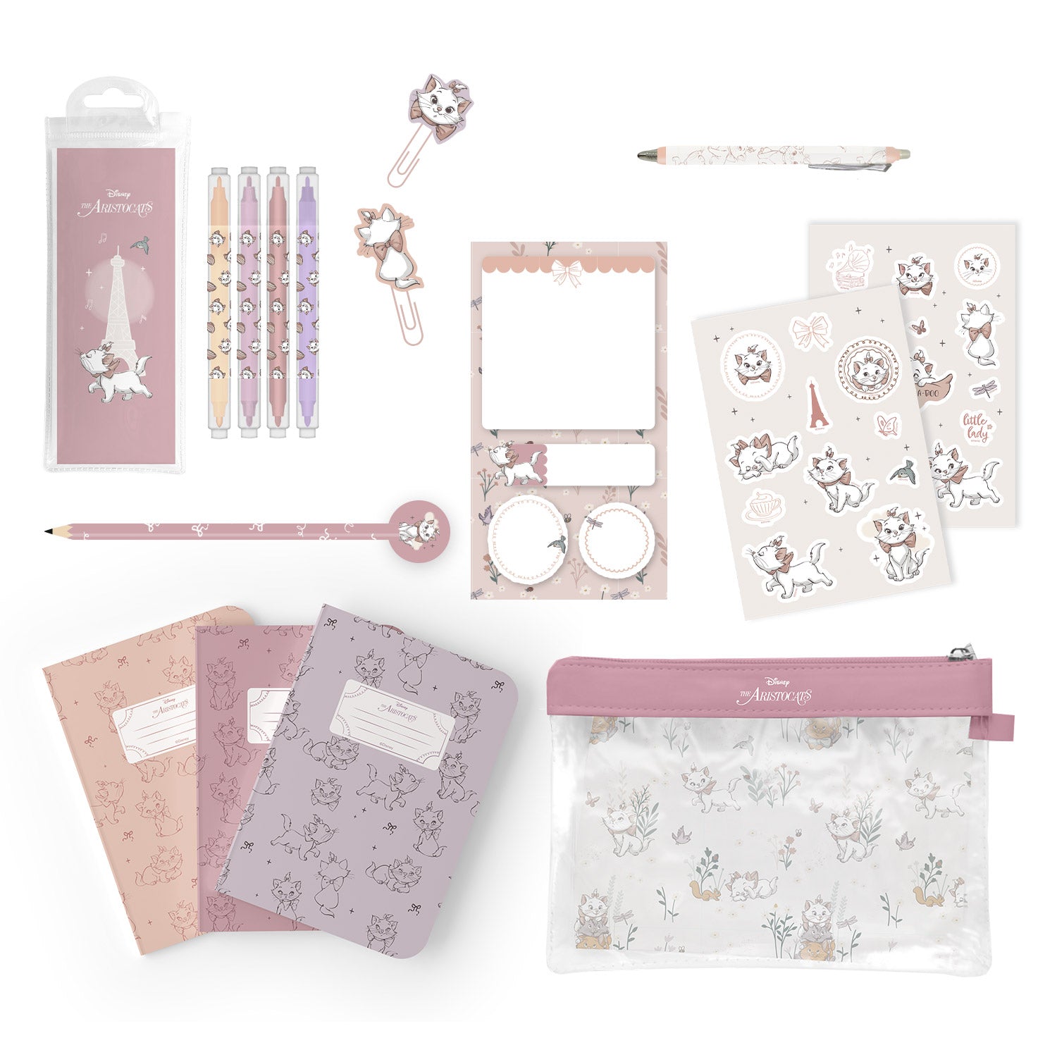 MARIE - Stationery Set with 3 A6 Notebooks - 10pc.