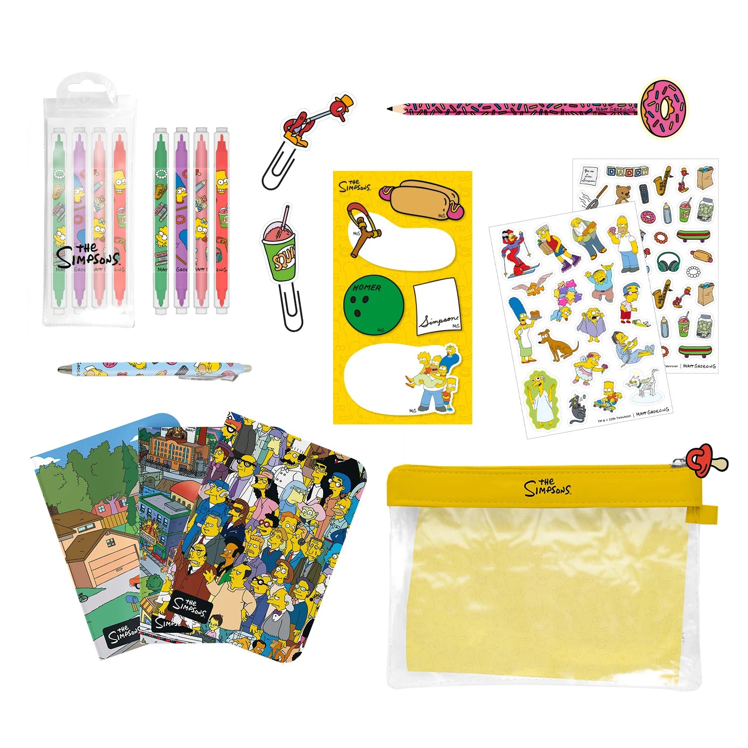 THE SIMPSONS - Stationery Set with 3 A6 Notebooks - 10pc.