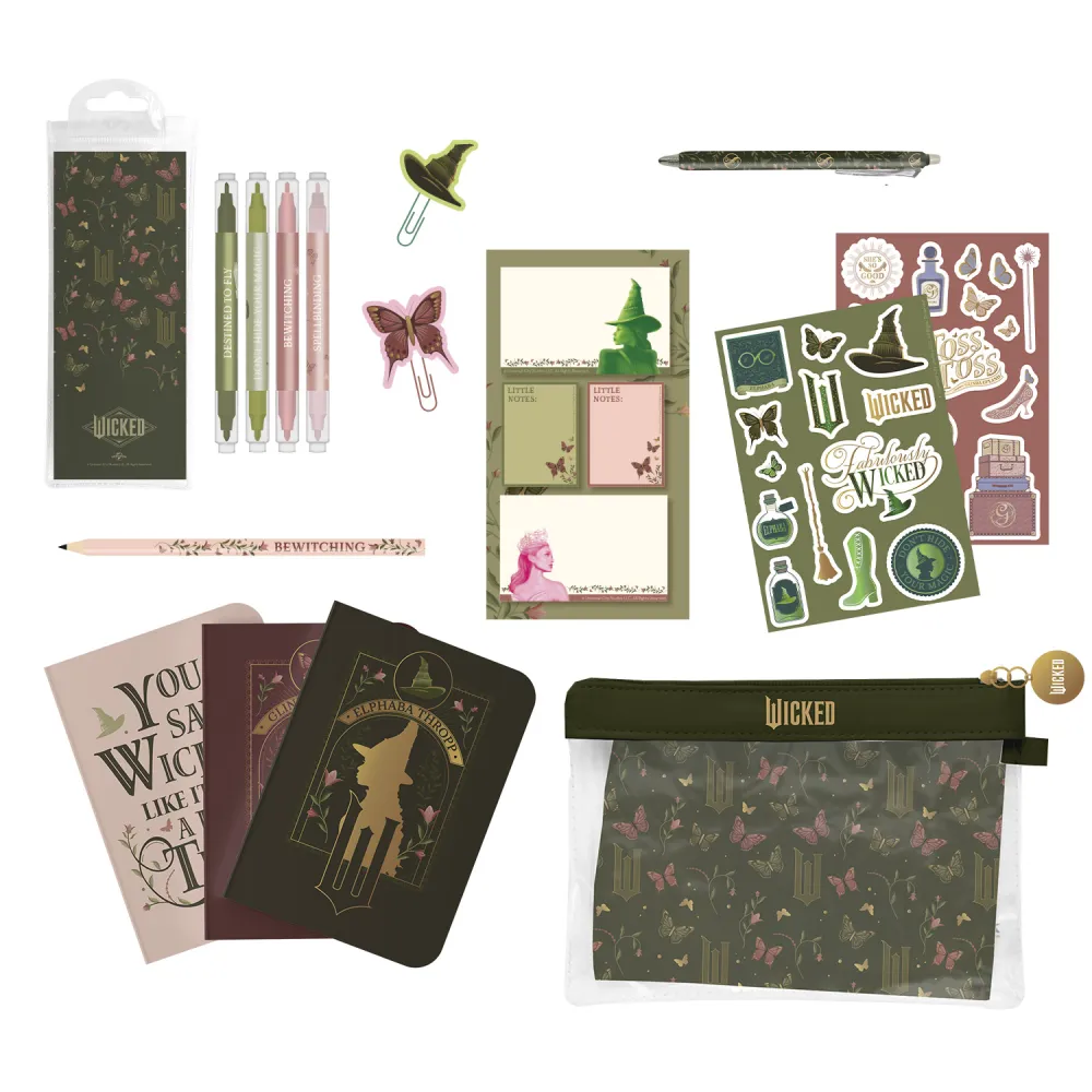 WICKED - Part 2 - Stationery Set with 3 A6 Notebooks - 10pc.