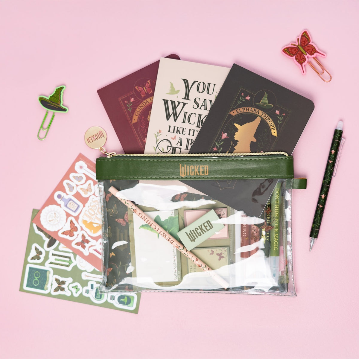 WICKED - Part 2 - Stationery Set with 3 A6 Notebooks - 10pc.
