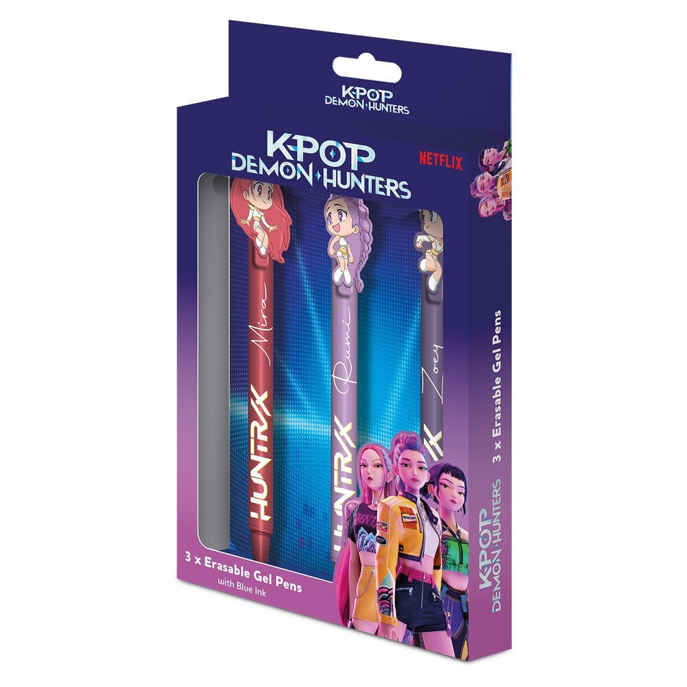 K-POP DEMON HUNTER - 3 Head Topper Erasable Gel Pens