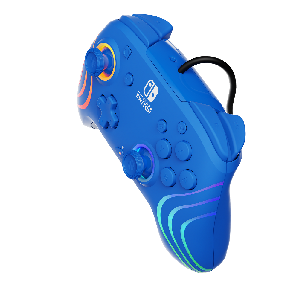 Official Switch Afterglow Wave Wired Controller - Blue