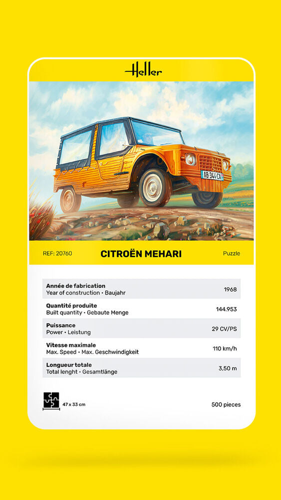 Puzzle Citroen Mehari 500 Pieces