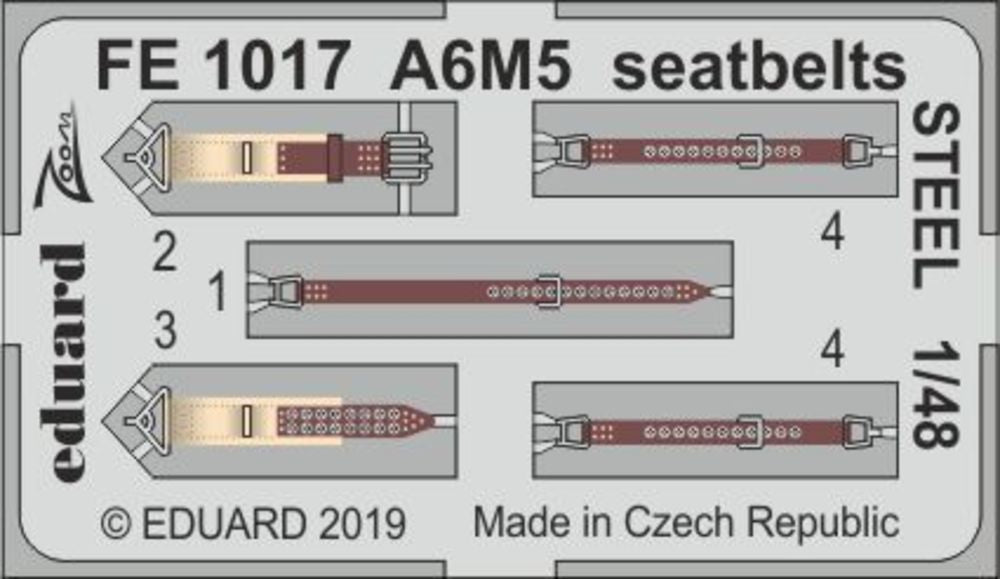 A6M5 seatbelts STEEL for Tamiya