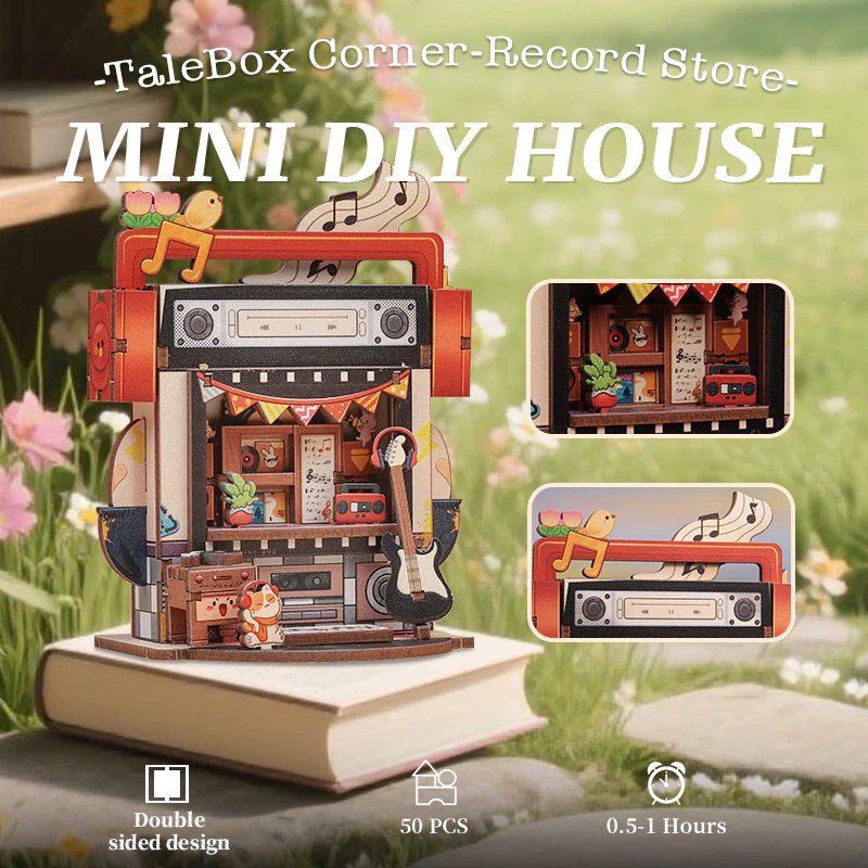 TALEBOX CORNER - Mini House Kit - Record Store - 52pc