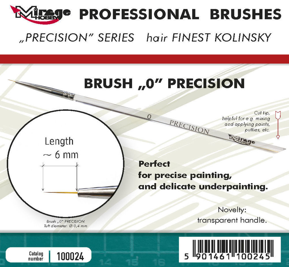 MIRAGE BRUSH PRECISION KOLINSKY SIZE 0