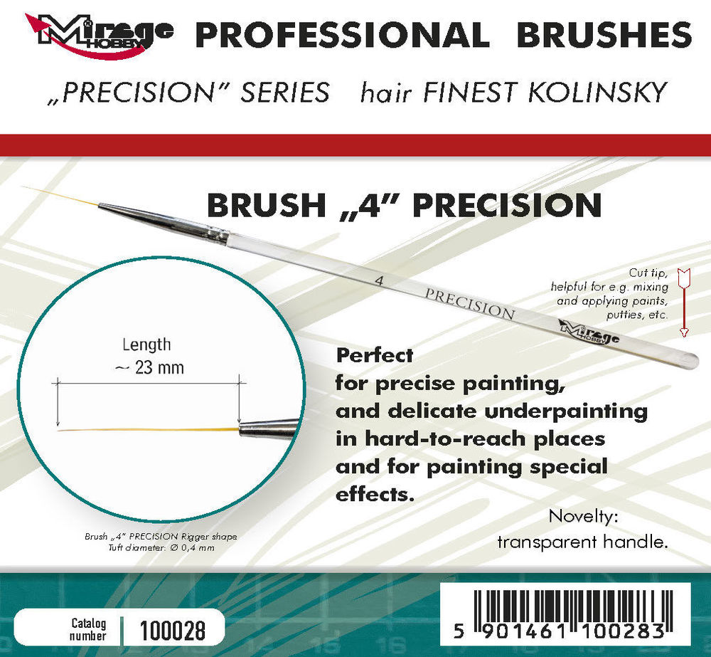 MIRAGE BRUSH PRECISION KOLINSKY SIZE 4