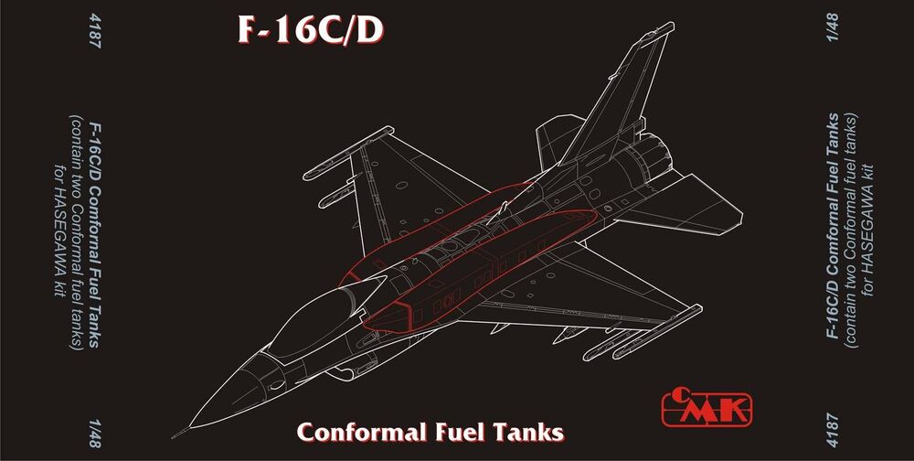 F-16C/D Conformal Fuel Tanks f��r Hasegawa-Bausatz