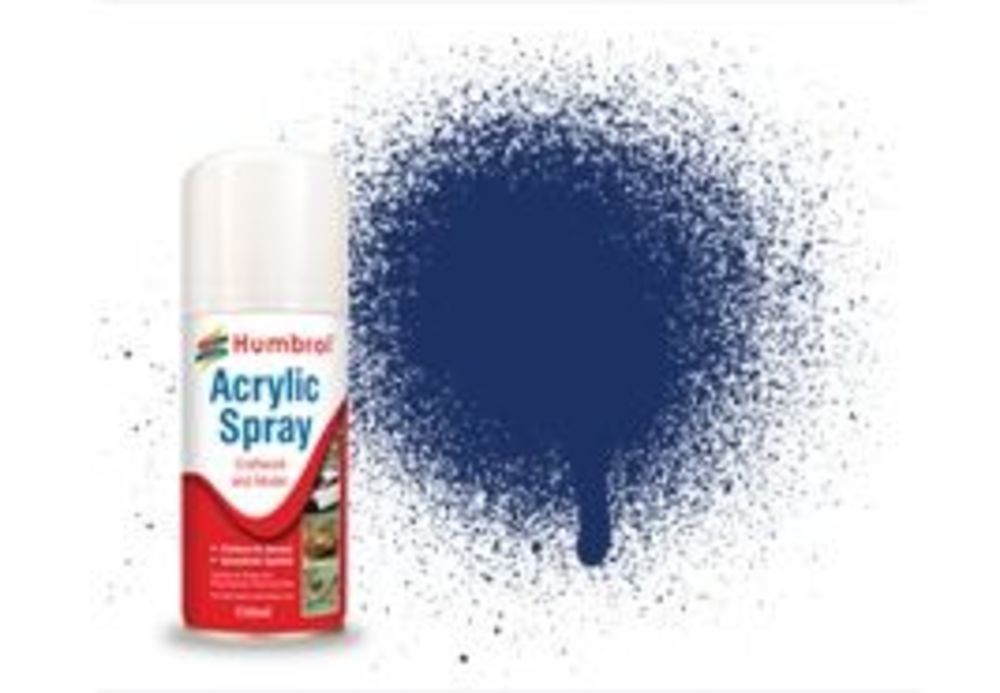 HUMBROL ACRYLIC HOBBY SPRAY 150ML No 15 Midnight Blue 155 mm Kanone