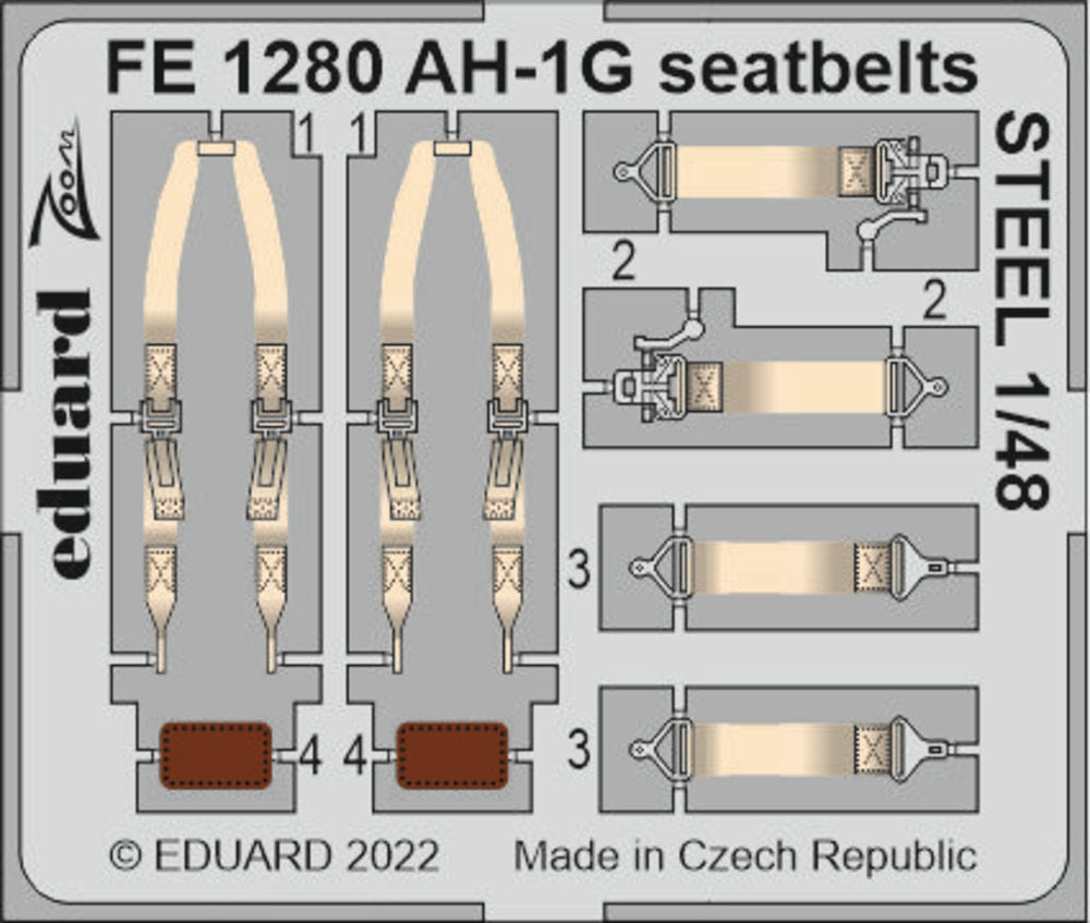 AH-1G seatbellts STEEL 1/48