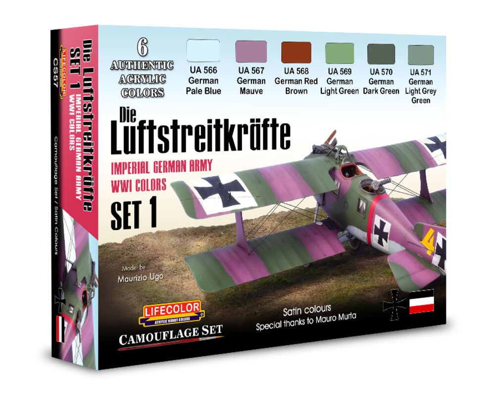 Imperial German Army WWI Colors Set1 6 x 22 ml