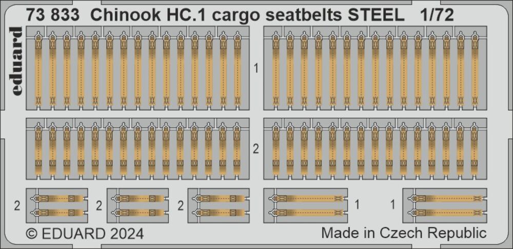 Chinook HC.1 cargo seatbelts STEEL  AIRFIX