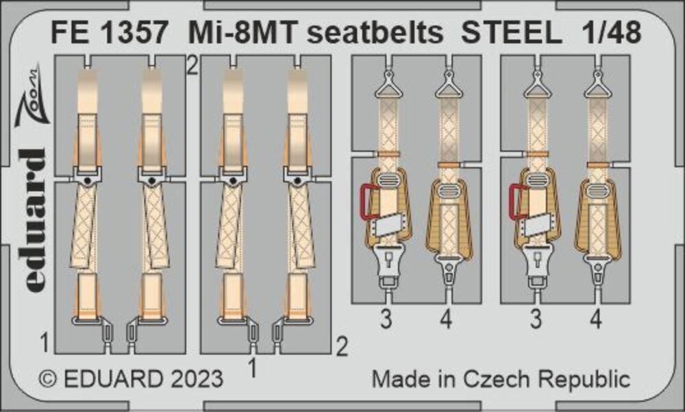 Mi-8MT seatbelts STEEL 1/48 TRUMPETER