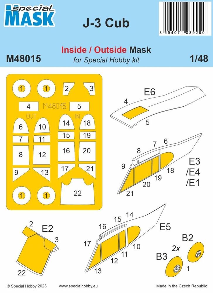 J-3 Cub MASK 1/48