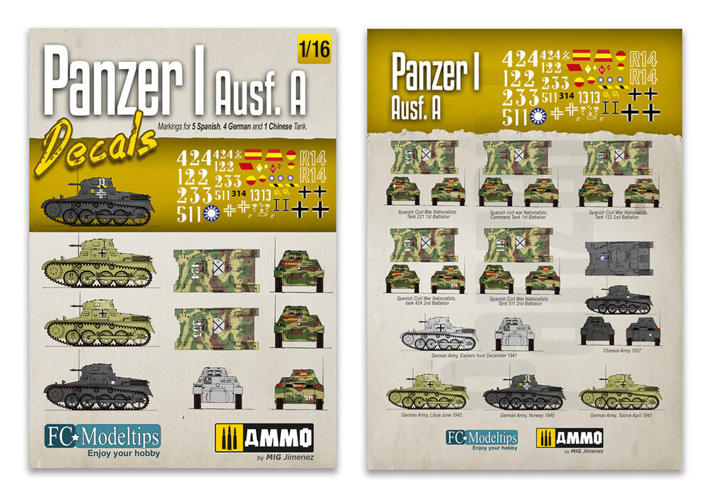 1/16 Panzer I Ausf. A Decals