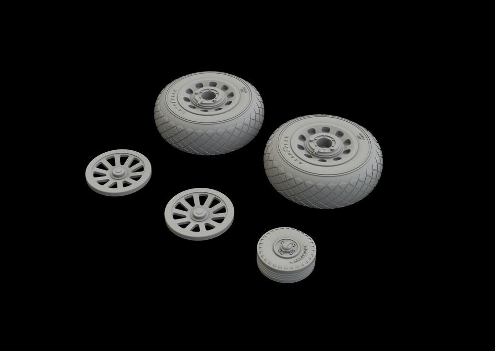 P-51D wheels diamond tread for Eduard