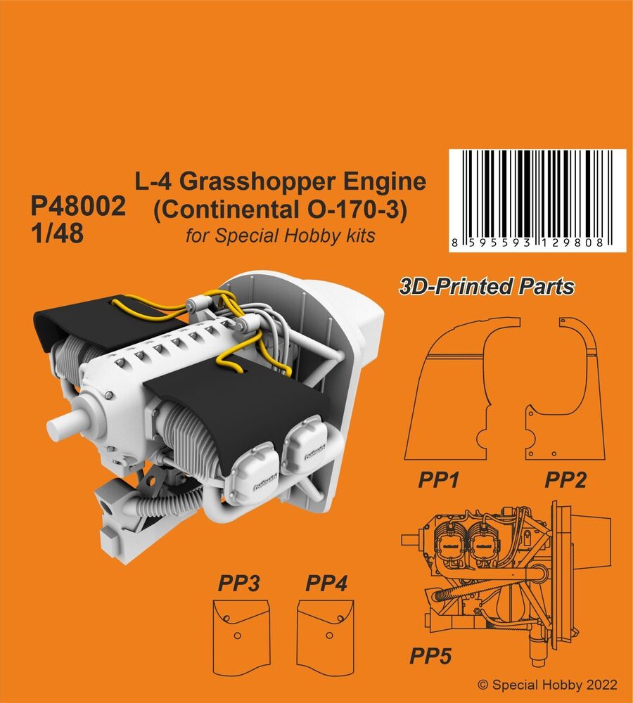 L-4 Grasshopper Engine (Continental O-170-3)