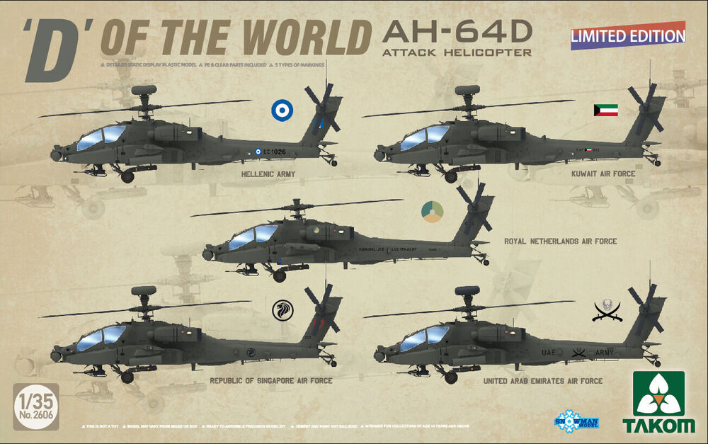 D' Of The World AH-64D Attack Helicopter (Limited Edition)