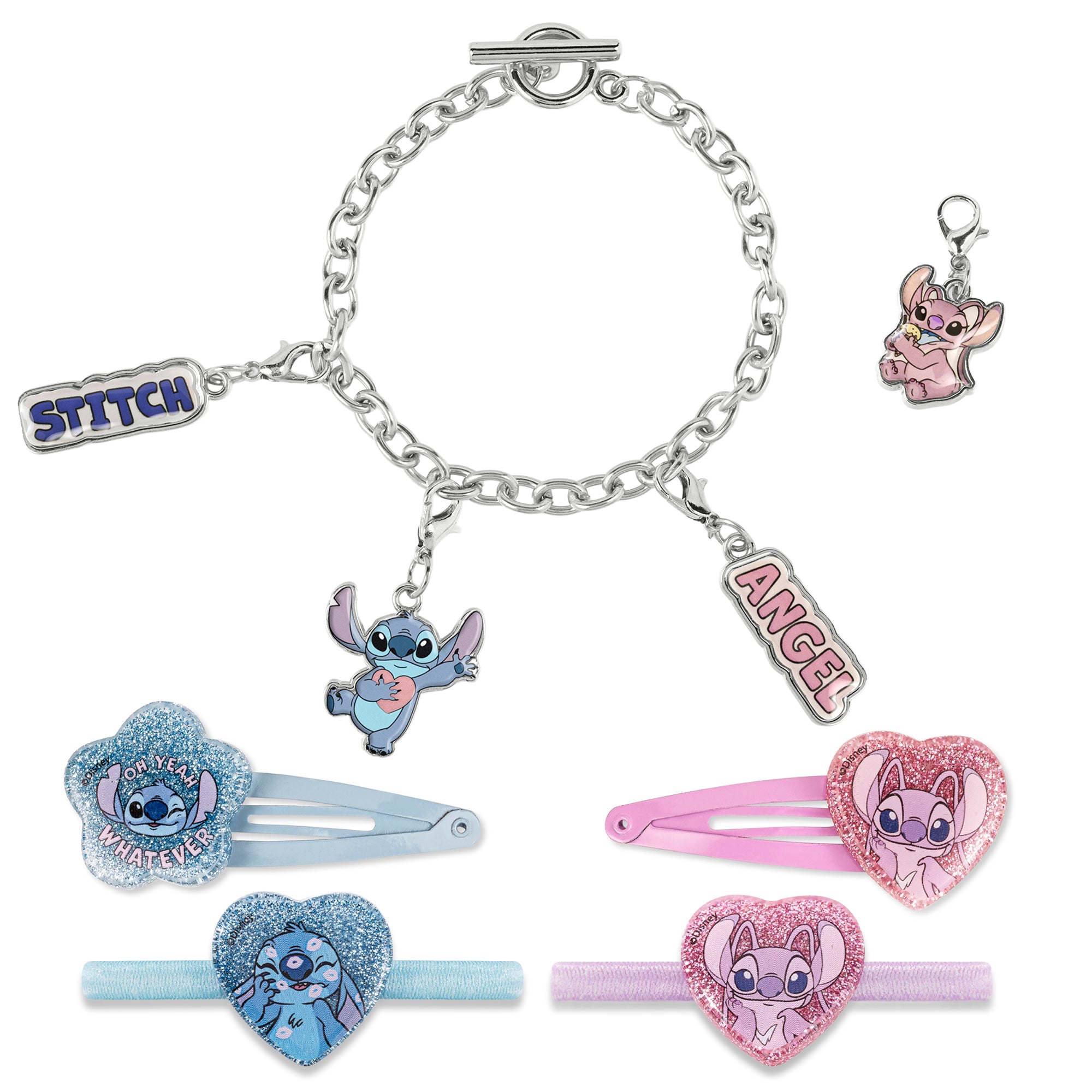 STITCH - Bracelet Set with Charms + Hair Accessories