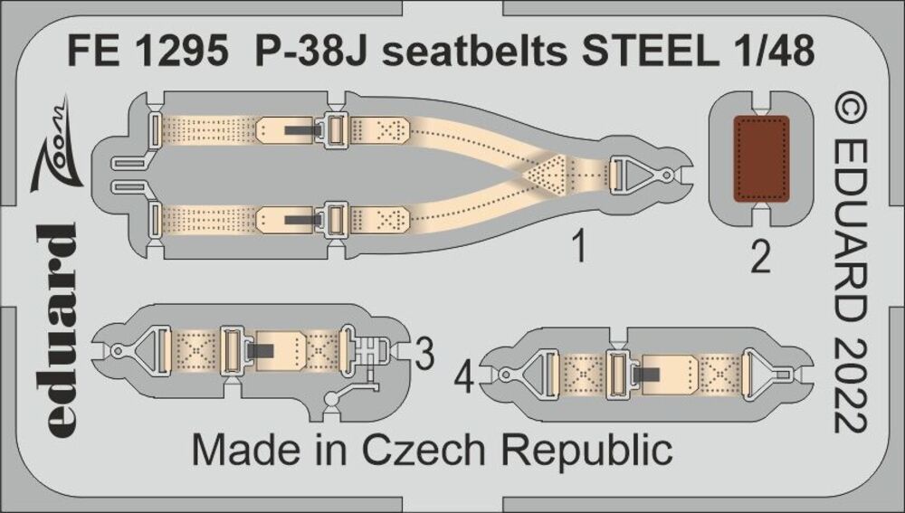 P-38J seatbelts STEEL