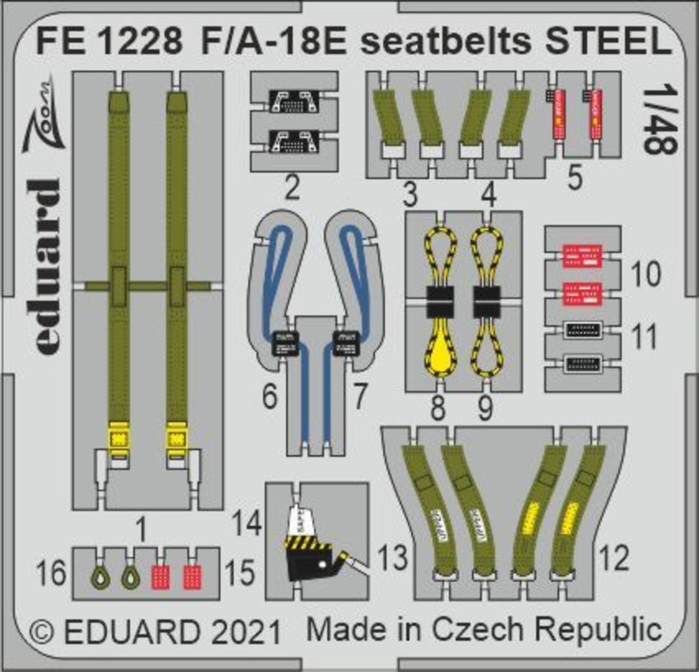 F/A-18E seatbelts STEEL for HOBBY BOSS