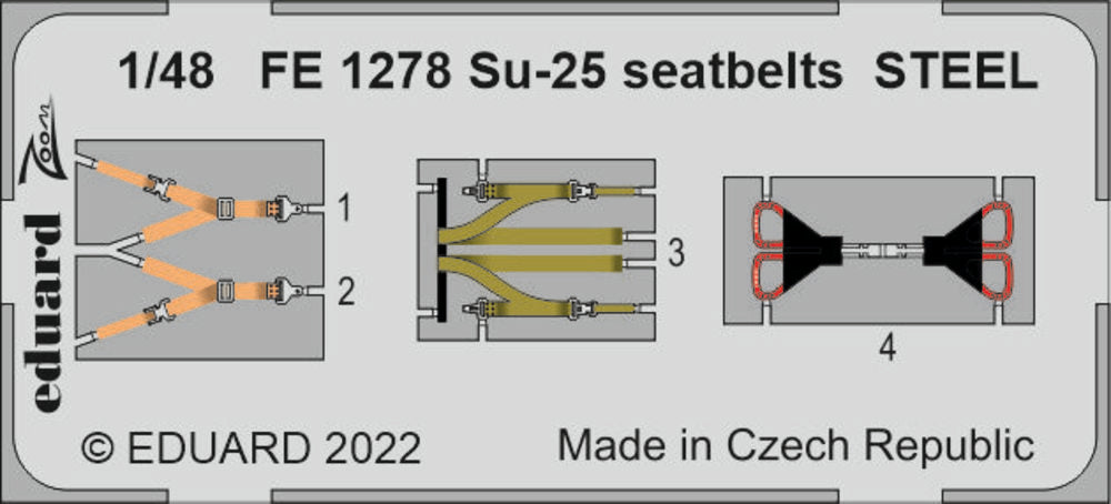 Su-25 seatbelts STEEL 1/48