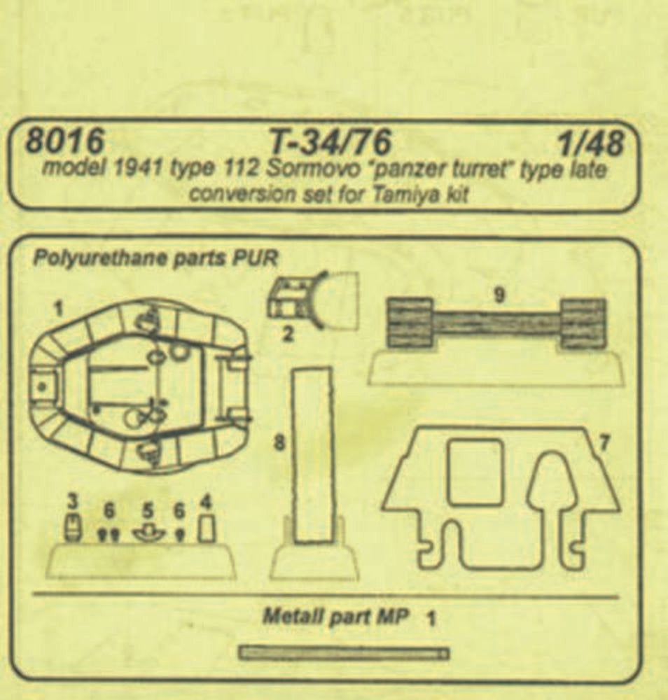 T-34/76 model 1941 112 Sormovo f��r Tamiya-Bausatz