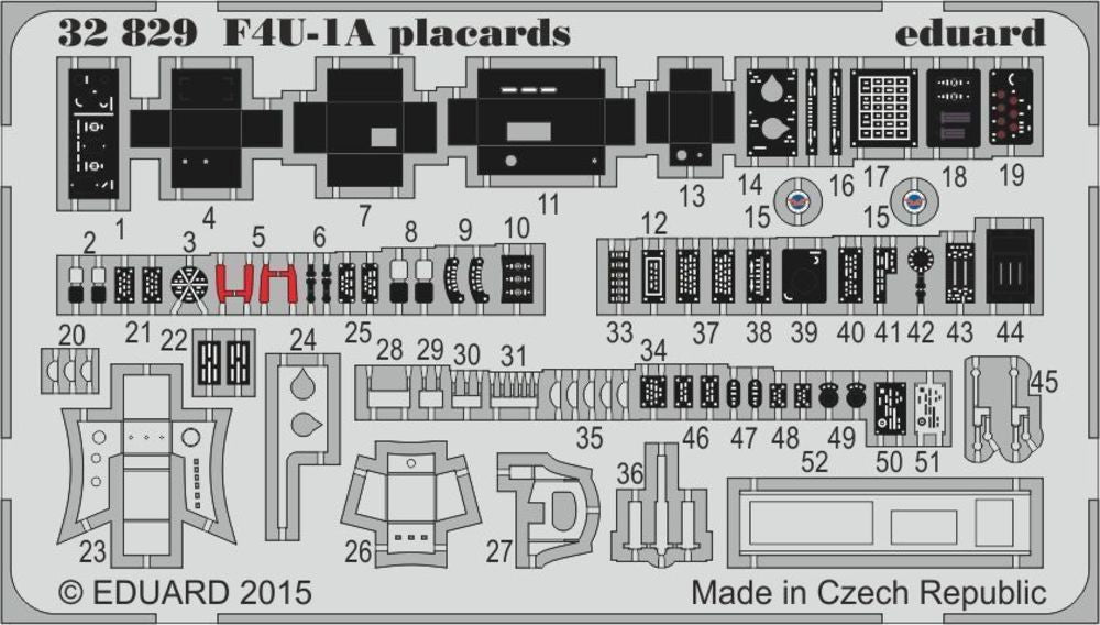 F4U-1A placards for Tamiya