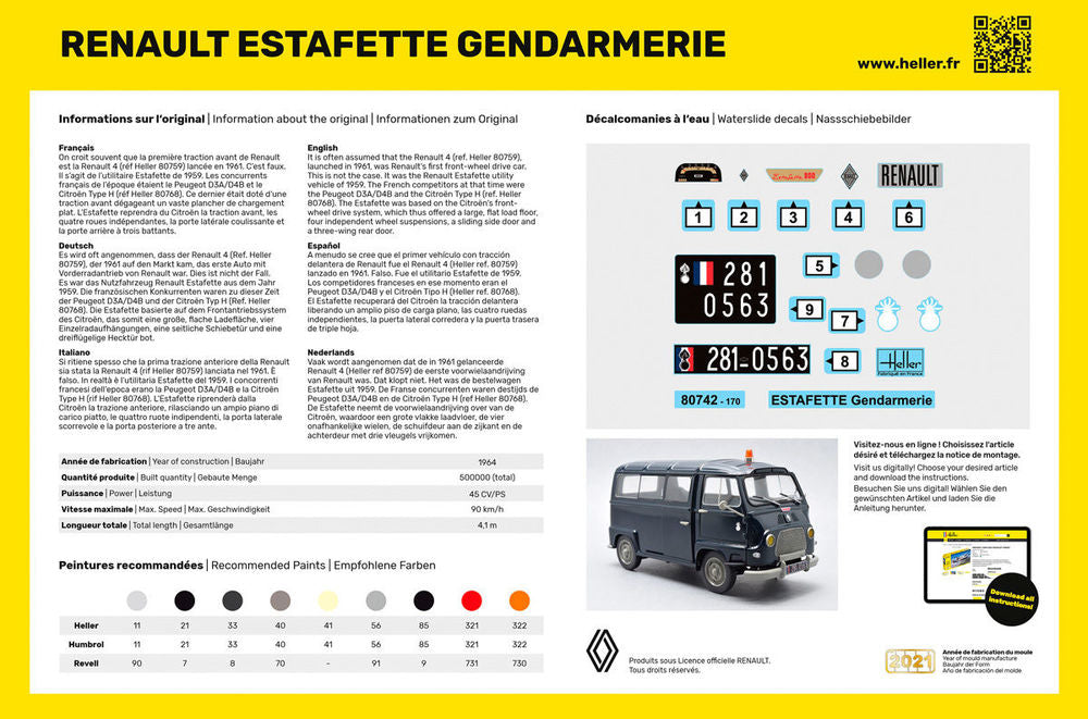 STARTER KIT Renault Estafette Gendarmerie