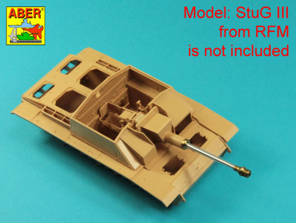 German StuK.40 L/48 7,5cm barrel with early model muzzle brake for StuG.III Ausf.F/8 and StuG.III Ausf.G early"