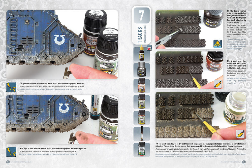 AMMO WARGAMING UNIVERSE Book 06 - Weathering Combat Vehicles (English, Castellano, Polski)