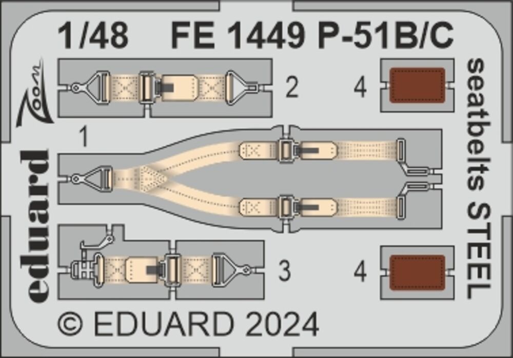 P-51B/C seatbelts STEEL  EDUARD