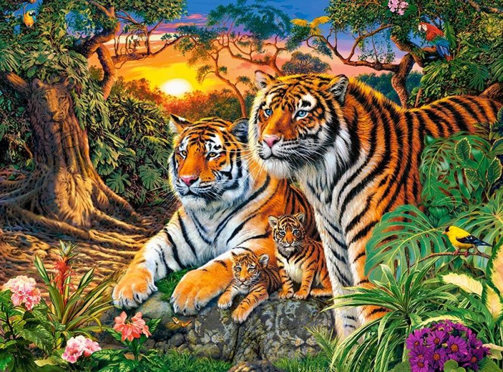 Tiger Family, Puzzle 2000 Teile