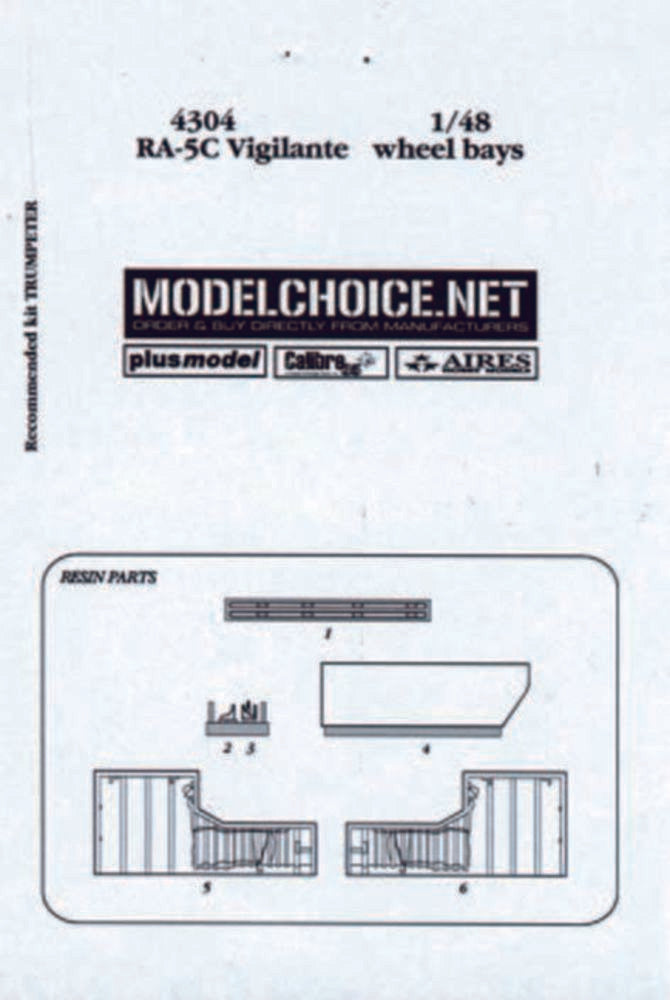RA-5C Vigilante wheel bay F��r Trumpeter Bausatz