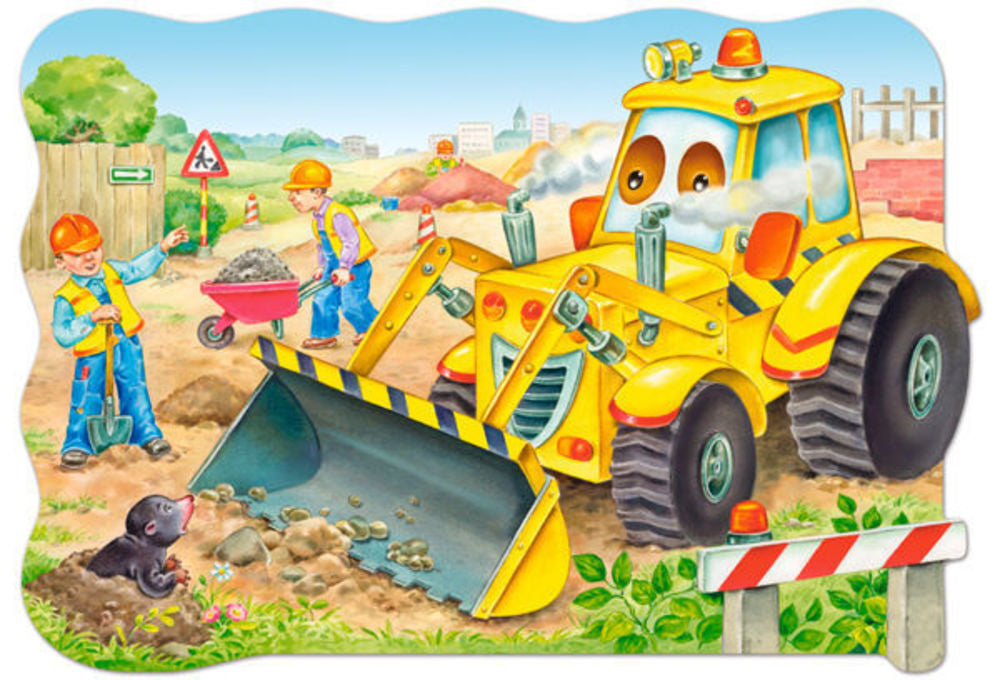 Bulldozer in action,Puzzle 20 Teile maxi