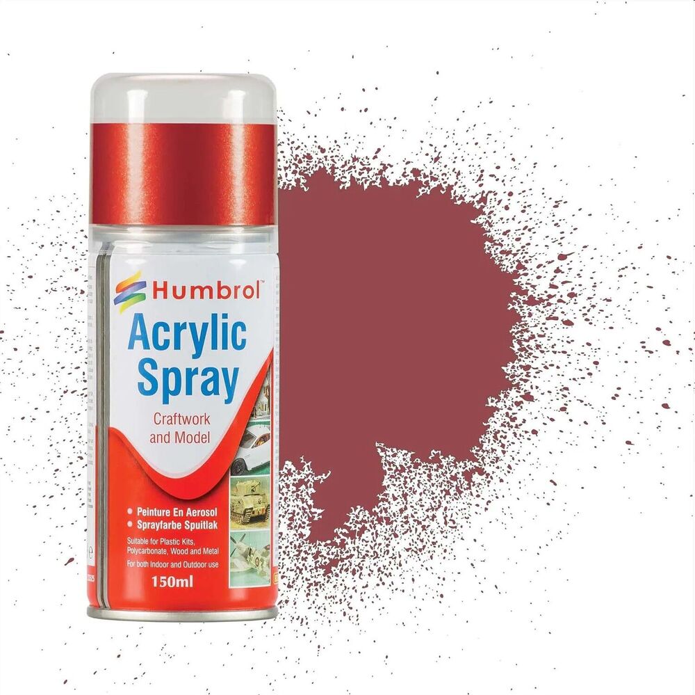 ACRYLIC HOBBY SPRAYS 150ML No 73 Matt Wine red Oxide - Modellers Spray 150 ML