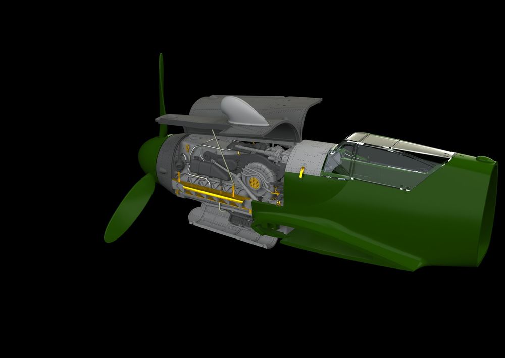 Bf 109G-10/U4 engine for Eduard