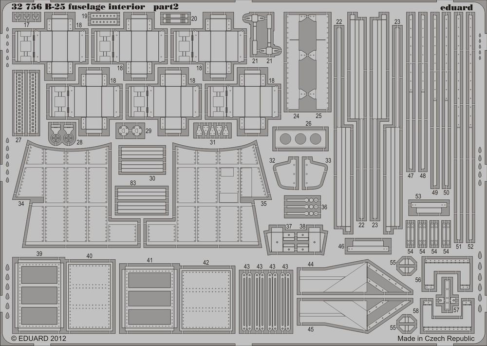 B-25 fuselage interior for HK Models