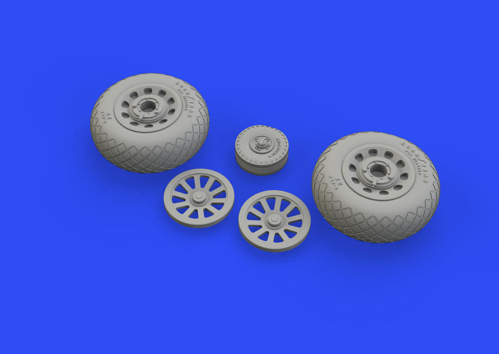 P-51D wheels diamond tread 2 for Eduard