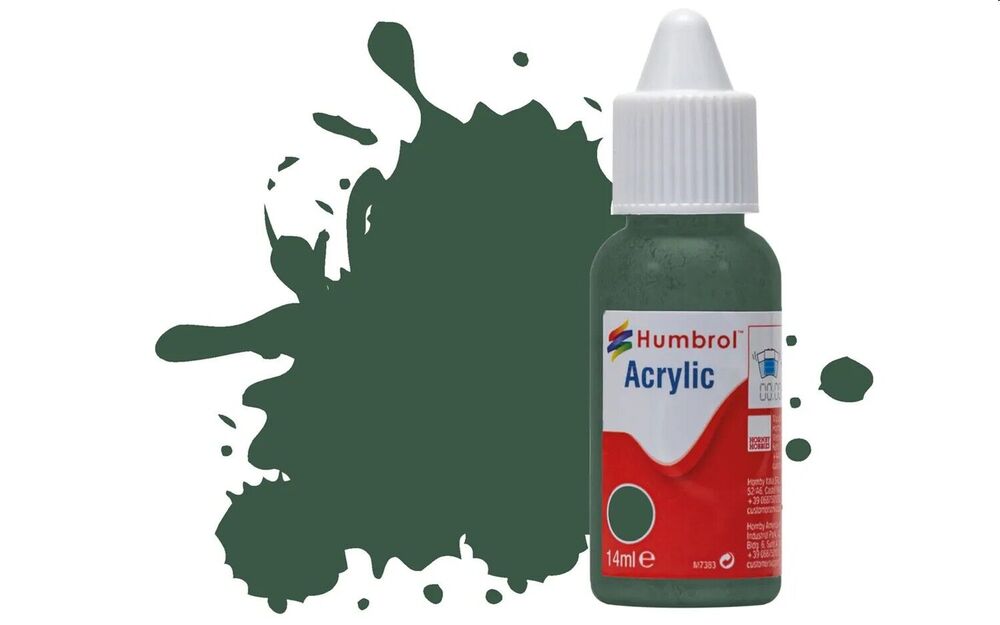 HUMBROL ACRYLIC DROPPER BOTTLE 14ML No.116 US Dark Green Matt