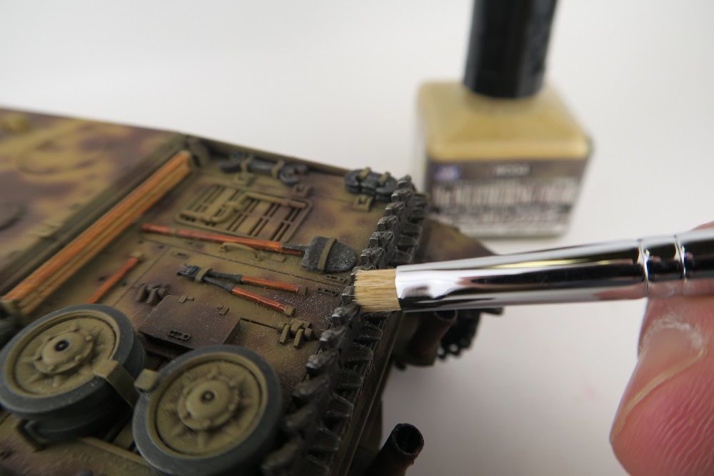 Mr Hobby -Gunze Mr. Weathering Brush Set Hard