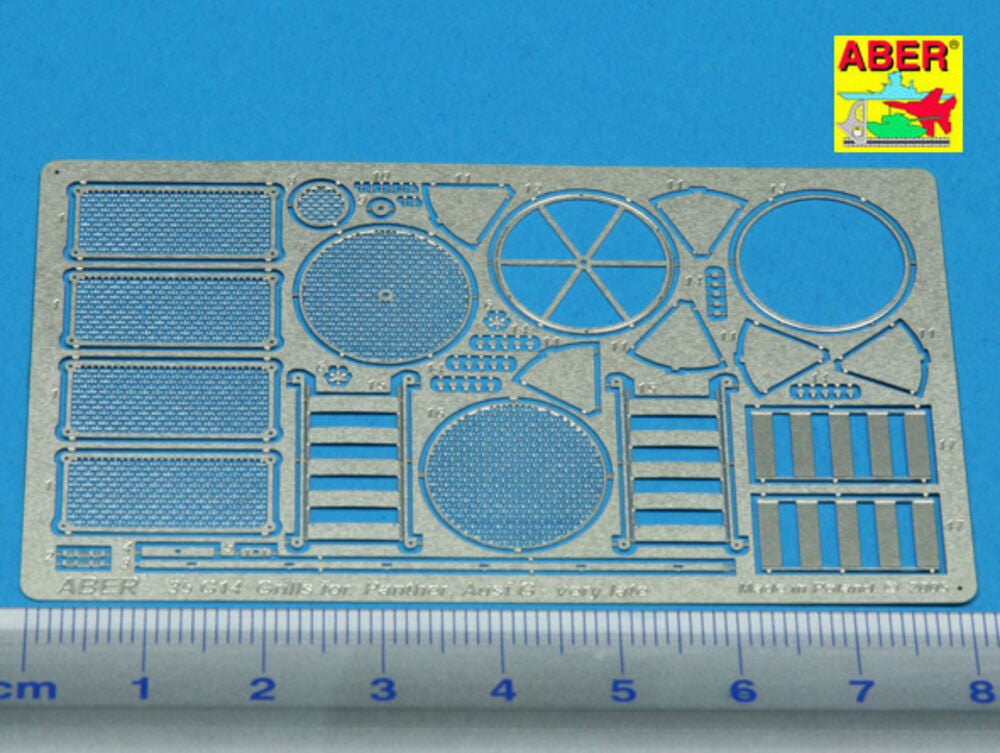 Grilles for Sd.Kfz. 171 Panther, Ausf G-late model