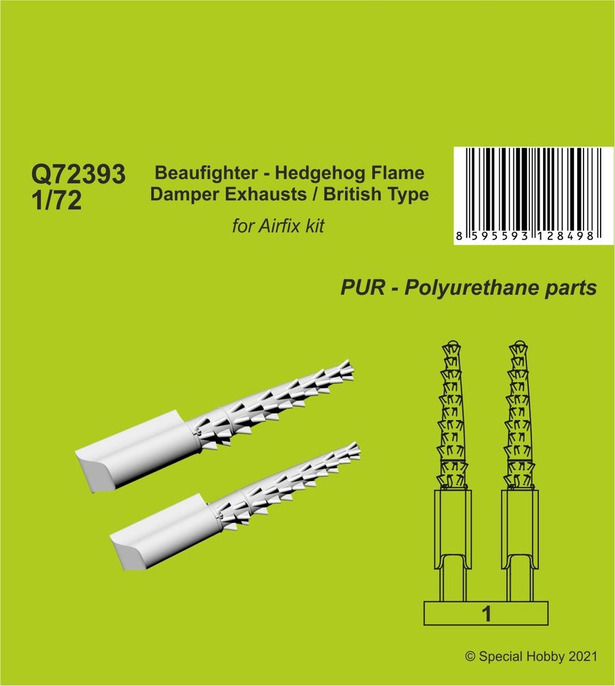 Beaufighter - Hedgehog Flame Damper Exhausts / British Type