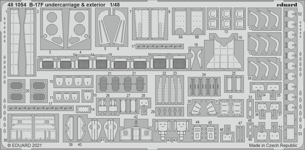 B-17F undercarriage & exterior 1/48 for HKM