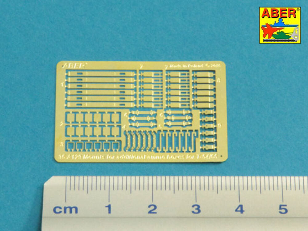Mounts for additional ammunition boxes used on Soviet tanka like: T-54 T-55 or T-62