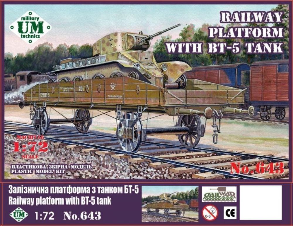 Railway platform with BT-5 tank